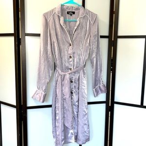 Lulu's Lavender Satin Pajama Dress